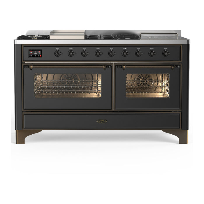 ILVE Majestic III 60″ Dual Fuel Range – 7 Burners (UM60FSNR3)