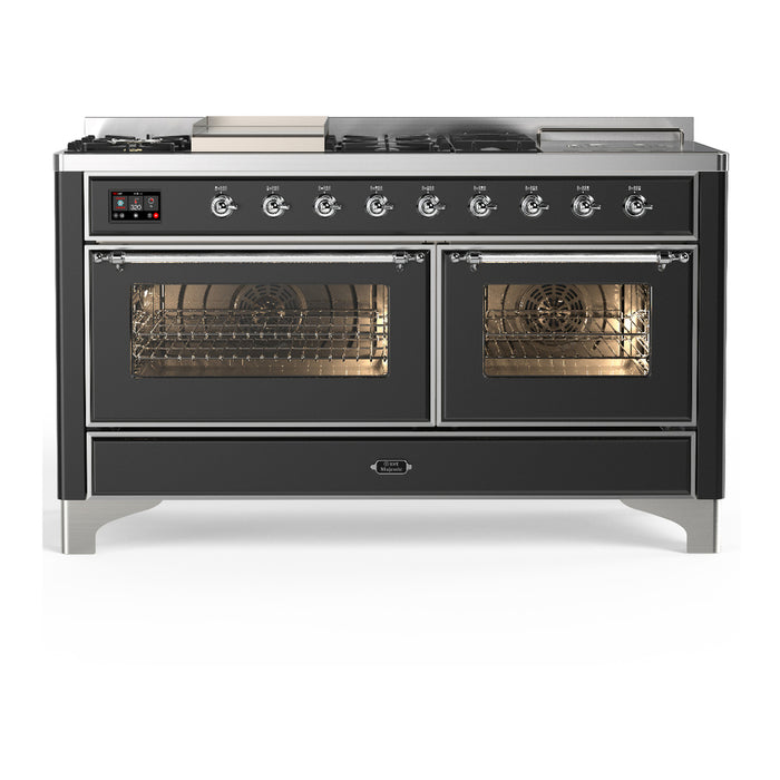 ILVE Majestic III 60″ Dual Fuel Range – 7 Burners (UM60FSNR3)
