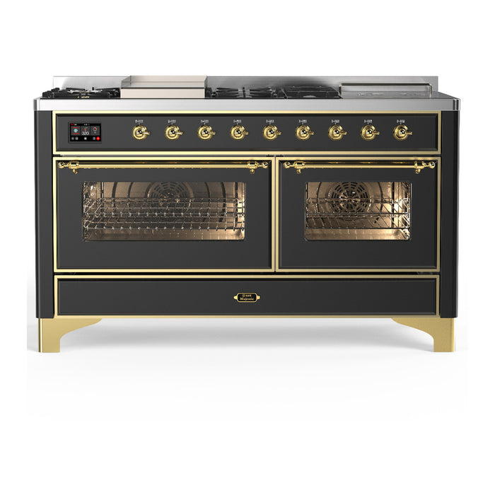ILVE Majestic III 60″ Dual Fuel Range – 7 Burners (UM60FSNR3)