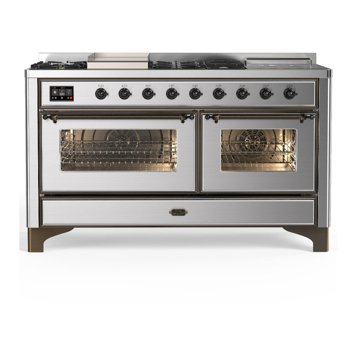 ILVE Majestic III 60″ Dual Fuel Range – 7 Burners (UM60FSNR3)