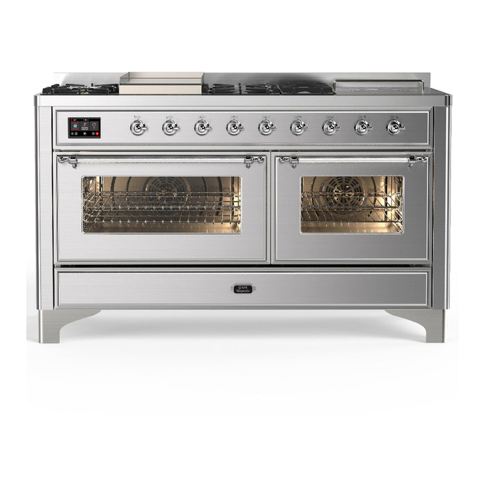 ILVE Majestic III 60″ Dual Fuel Range – 7 Burners (UM60FSNR3)