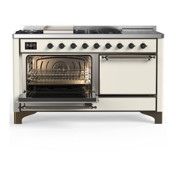 ILVE Majestic III 60″ Dual Fuel Range – 7 Burners (UM60FSQNR3)