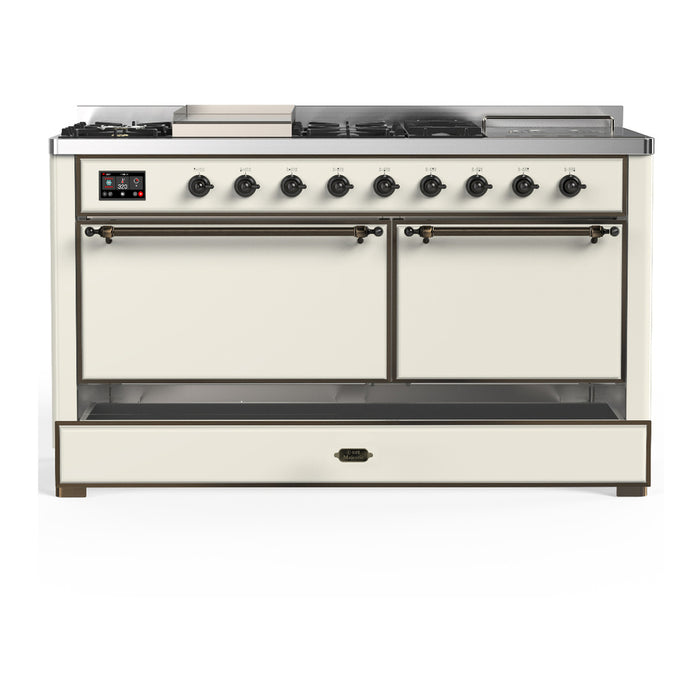 ILVE Majestic III 60″ Dual Fuel Range – 7 Burners (UM60FSQNR3)
