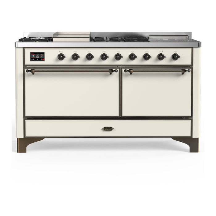 ILVE Majestic III 60″ Dual Fuel Range – 7 Burners (UM60FSQNR3)