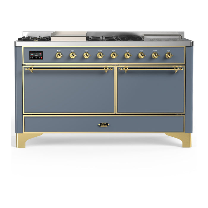 ILVE Majestic III 60″ Dual Fuel Range – 7 Burners (UM60FSQNR3)