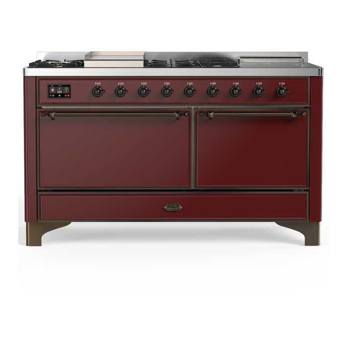 ILVE Majestic III 60″ Dual Fuel Range – 7 Burners (UM60FSQNR3)
