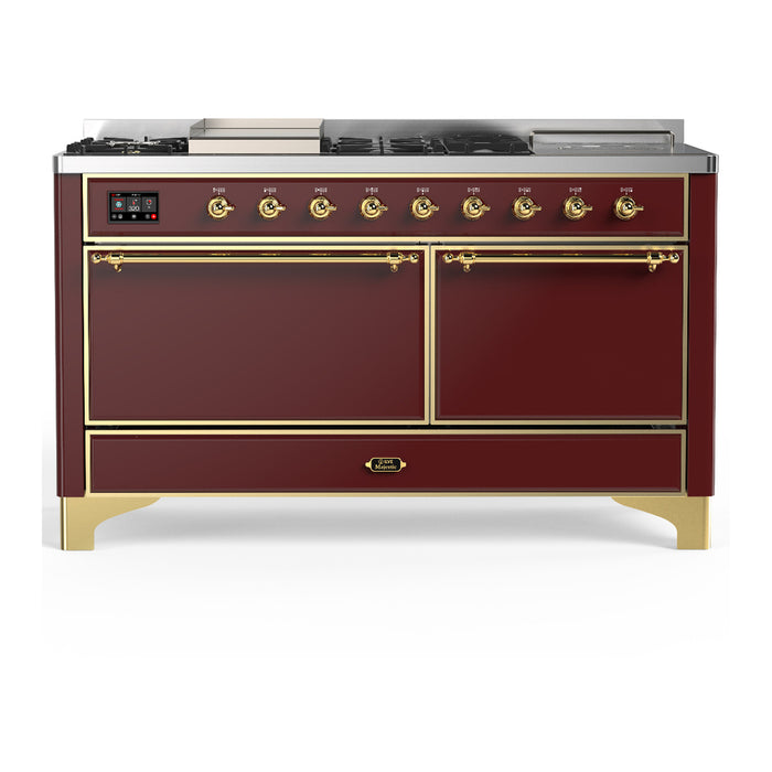 ILVE Majestic III 60″ Dual Fuel Range – 7 Burners (UM60FSQNR3)