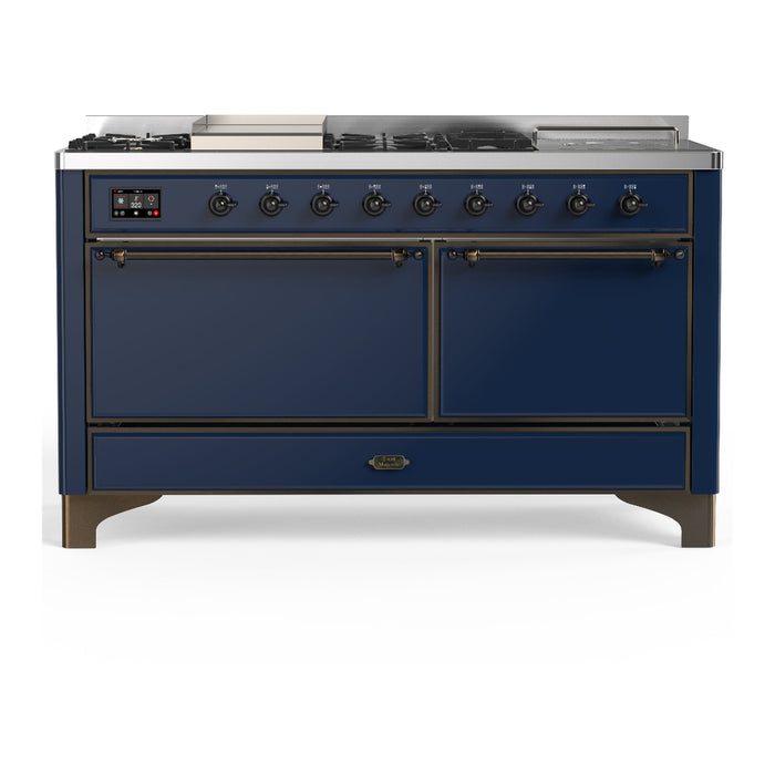 ILVE Majestic III 60″ Dual Fuel Range – 7 Burners (UM60FSQNR3)