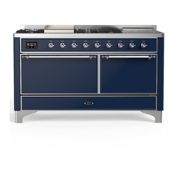 ILVE Majestic III 60″ Dual Fuel Range – 7 Burners (UM60FSQNR3)