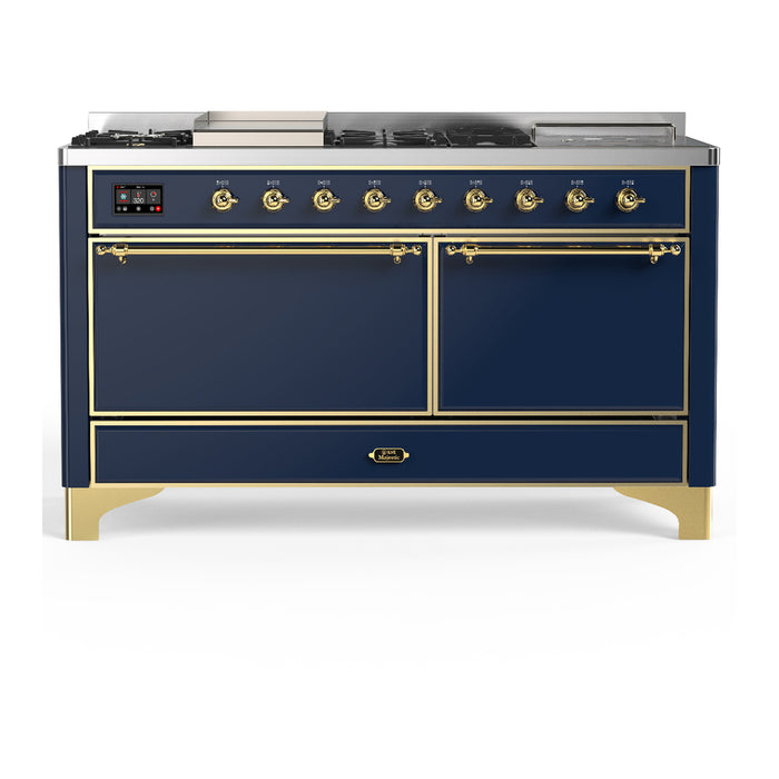 ILVE Majestic III 60″ Dual Fuel Range – 7 Burners (UM60FSQNR3)