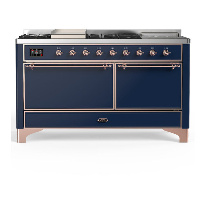 ILVE Majestic III 60″ Dual Fuel Range – 7 Burners (UM60FSQNR3)