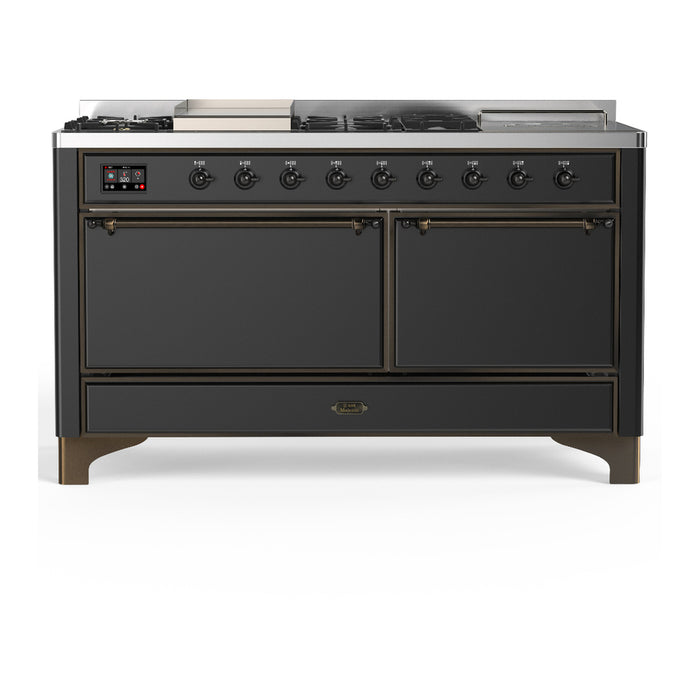ILVE Majestic III 60″ Dual Fuel Range – 7 Burners (UM60FSQNR3)