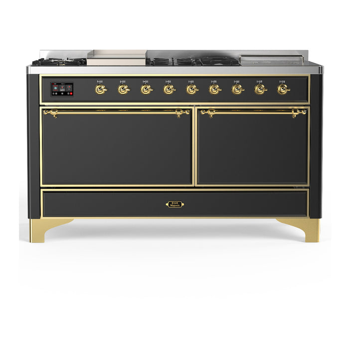 ILVE Majestic III 60″ Dual Fuel Range – 7 Burners (UM60FSQNR3)