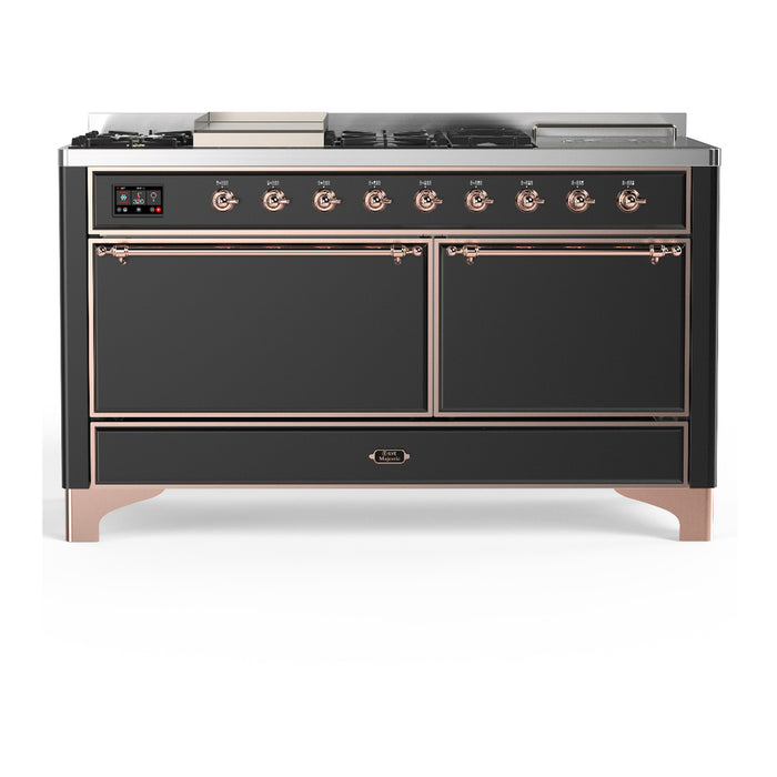 ILVE Majestic III 60″ Dual Fuel Range – 7 Burners (UM60FSQNR3)