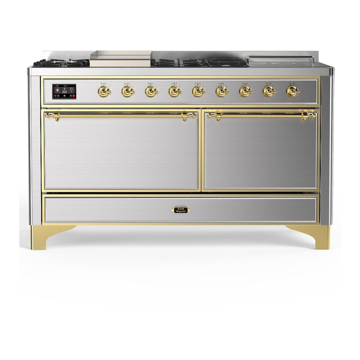 ILVE Majestic III 60″ Dual Fuel Range – 7 Burners (UM60FSQNR3)