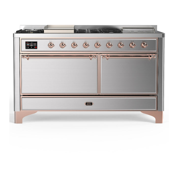 ILVE Majestic III 60″ Dual Fuel Range – 7 Burners (UM60FSQNR3)