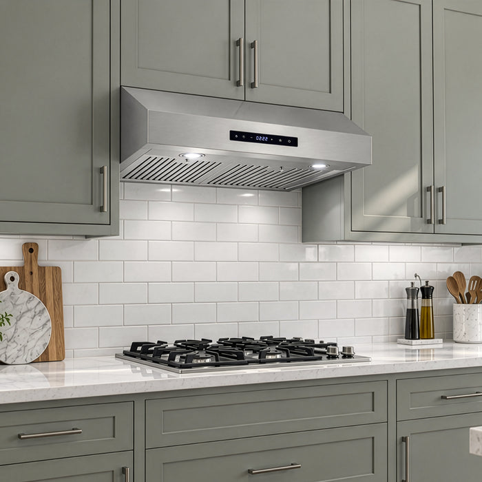 Cosmo 30" Under Cabinet Stainless Steel Range Hood with Digital Touch Controls - UMC30