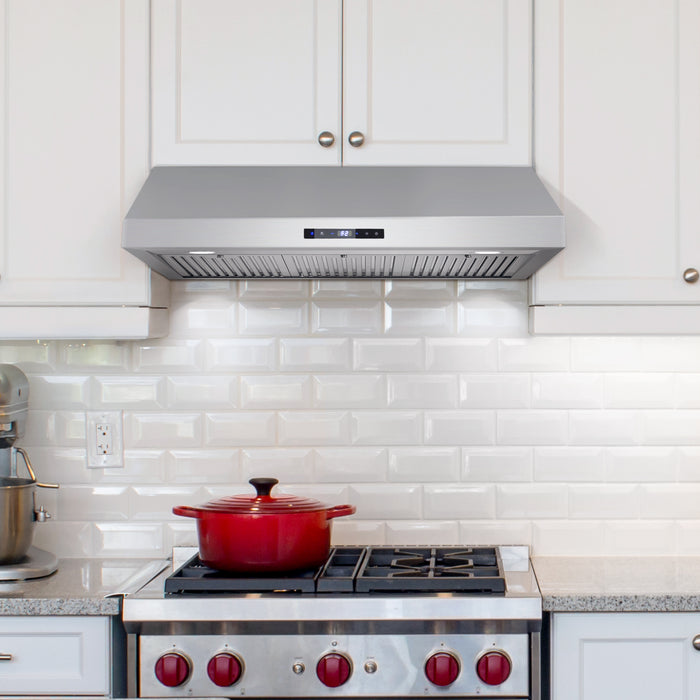 Cosmo 36 in. Under Cabinet Range Hood with Digital Touch Controls, 3-Speed Fan, LED Lights and Permanent Filters in Stainless Steel - UMC36