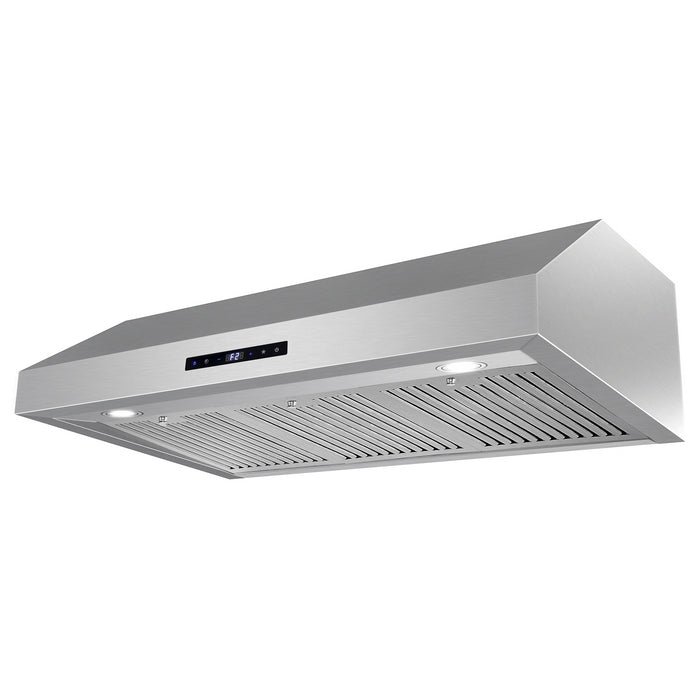 Cosmo 36 in. Under Cabinet Range Hood with Digital Touch Controls, 3-Speed Fan, LED Lights and Permanent Filters in Stainless Steel - UMC36