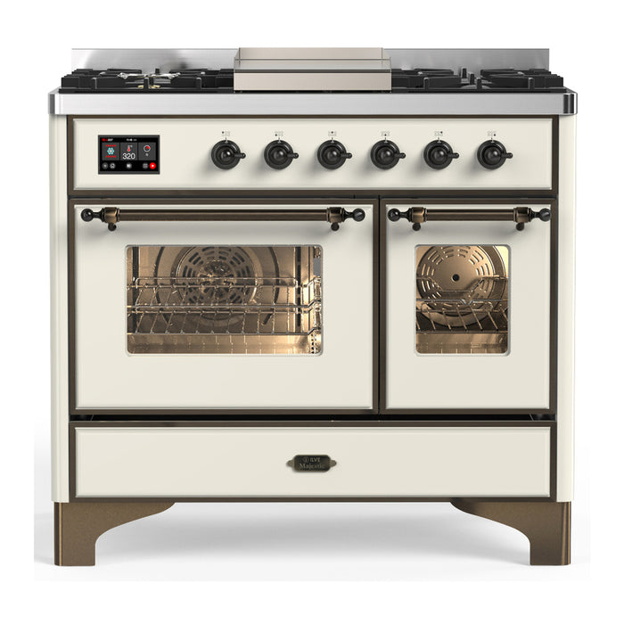 ILVE Majestic III 40" Dual Fuel Range 6 Burners + Griddle (UMD40FNR3)