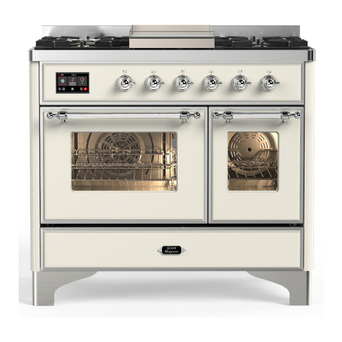 ILVE Majestic III 40" Dual Fuel Range 6 Burners + Griddle (UMD40FNR3)