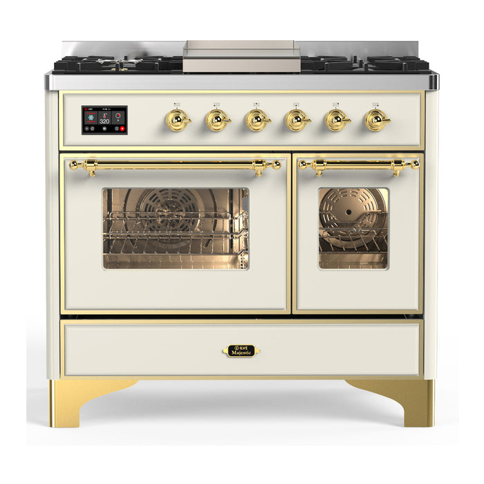 ILVE Majestic III 40" Dual Fuel Range 6 Burners + Griddle (UMD40FNR3)