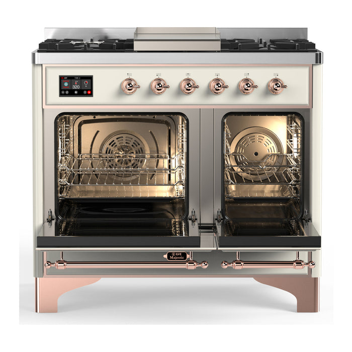 ILVE Majestic III 40" Dual Fuel Range 6 Burners + Griddle (UMD40FNR3)
