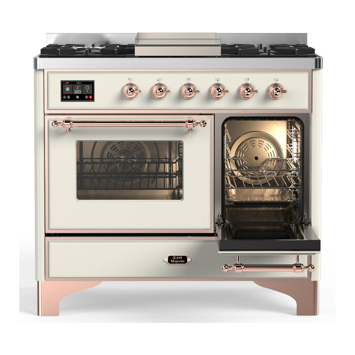 ILVE Majestic III 40" Dual Fuel Range 6 Burners + Griddle (UMD40FNR3)