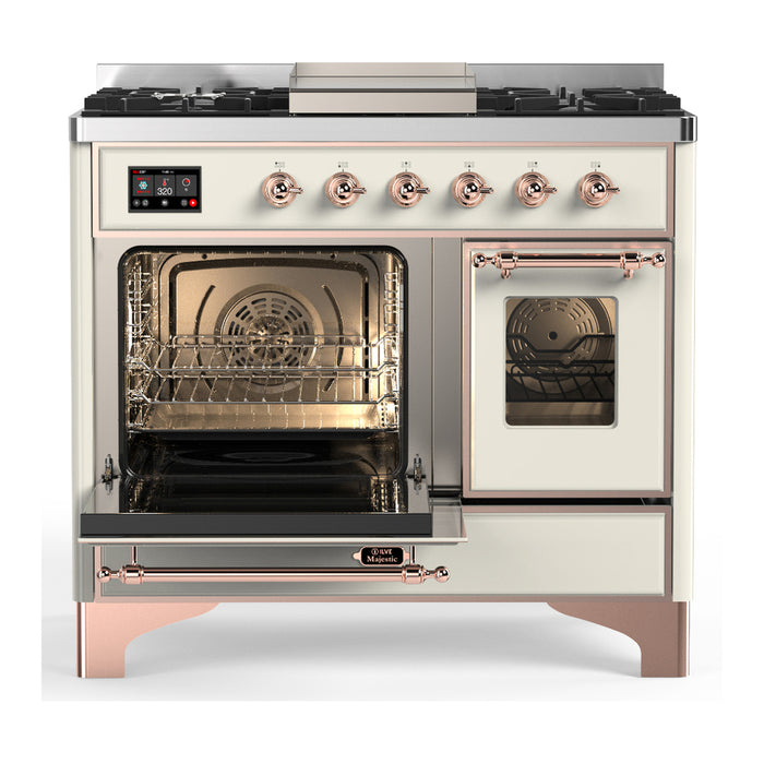 ILVE Majestic III 40" Dual Fuel Range 6 Burners + Griddle (UMD40FNR3)