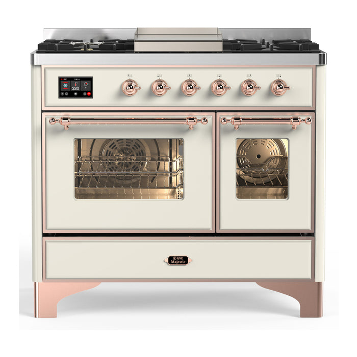 ILVE Majestic III 40" Dual Fuel Range 6 Burners + Griddle (UMD40FNR3)