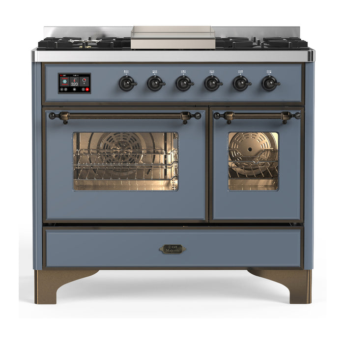 ILVE Majestic III 40" Dual Fuel Range 6 Burners + Griddle (UMD40FNR3)