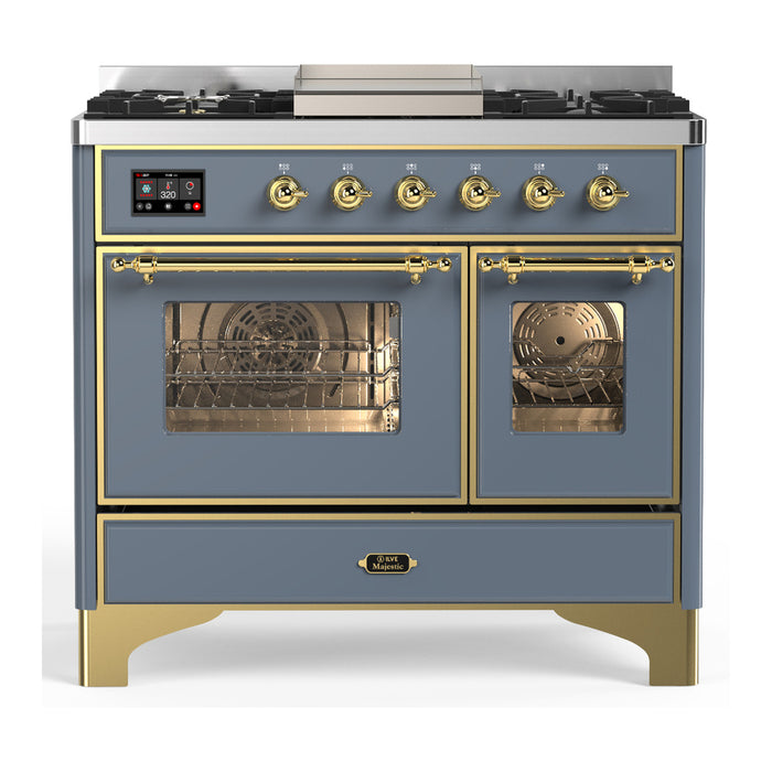 ILVE Majestic III 40" Dual Fuel Range 6 Burners + Griddle (UMD40FNR3)