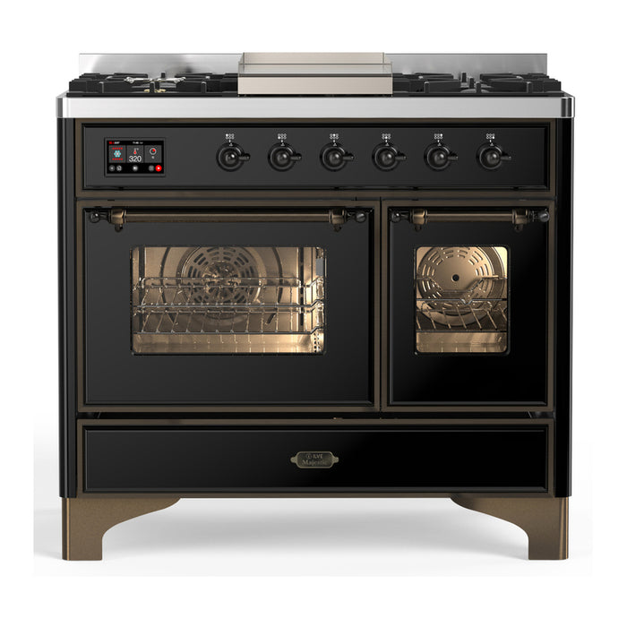 ILVE Majestic III 40" Dual Fuel Range 6 Burners + Griddle (UMD40FNR3)