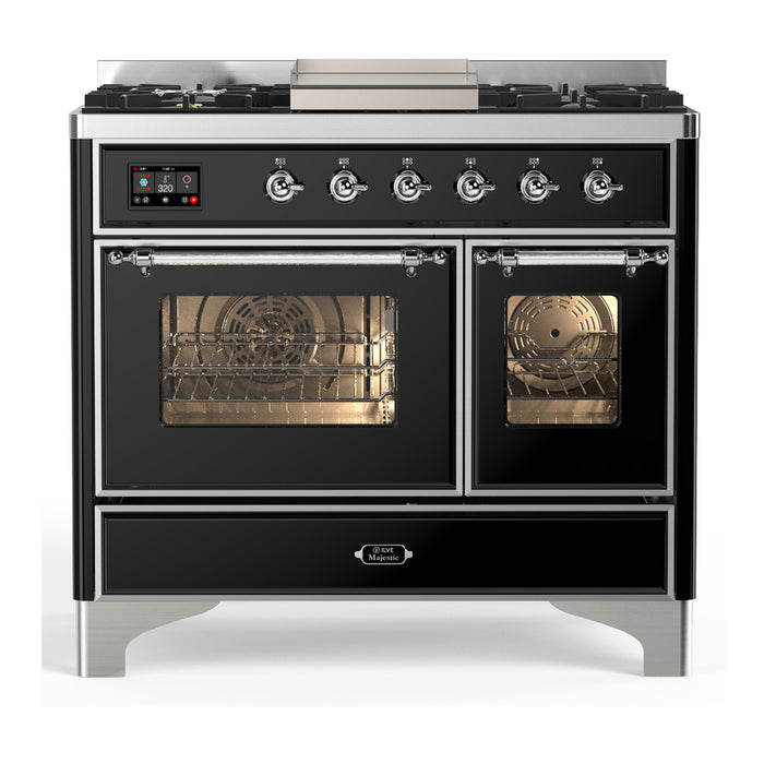 ILVE Majestic III 40" Dual Fuel Range 6 Burners + Griddle (UMD40FNR3)