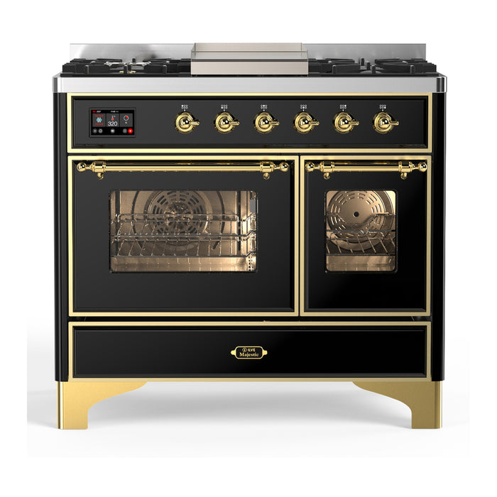 ILVE Majestic III 40" Dual Fuel Range 6 Burners + Griddle (UMD40FNR3)