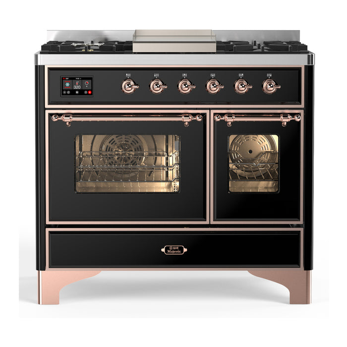 ILVE Majestic III 40" Dual Fuel Range 6 Burners + Griddle (UMD40FNR3)