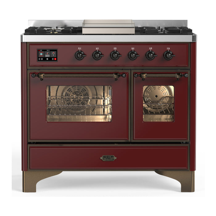 ILVE Majestic III 40" Dual Fuel Range 6 Burners + Griddle (UMD40FNR3)
