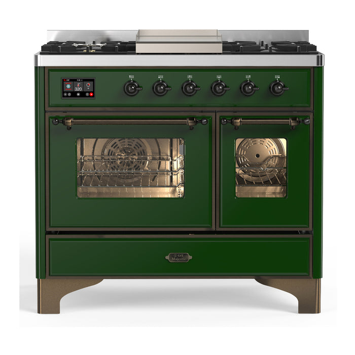 ILVE Majestic III 40" Dual Fuel Range 6 Burners + Griddle (UMD40FNR3)