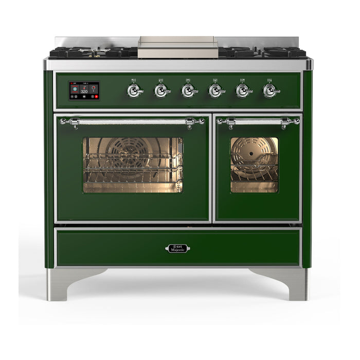 ILVE Majestic III 40" Dual Fuel Range 6 Burners + Griddle (UMD40FNR3)