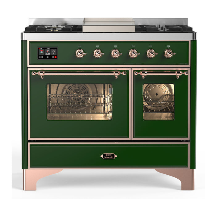 ILVE Majestic III 40" Dual Fuel Range 6 Burners + Griddle (UMD40FNR3)