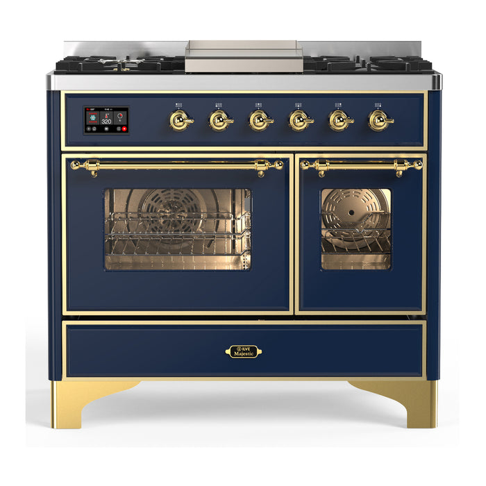 ILVE Majestic III 40" Dual Fuel Range 6 Burners + Griddle (UMD40FNR3)