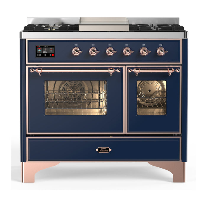 ILVE Majestic III 40" Dual Fuel Range 6 Burners + Griddle (UMD40FNR3)