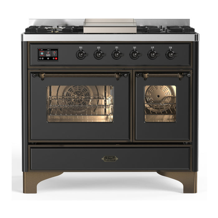 ILVE Majestic III 40" Dual Fuel Range 6 Burners + Griddle (UMD40FNR3)