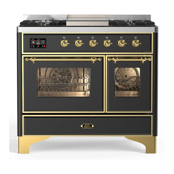 ILVE Majestic III 40" Dual Fuel Range 6 Burners + Griddle (UMD40FNR3)