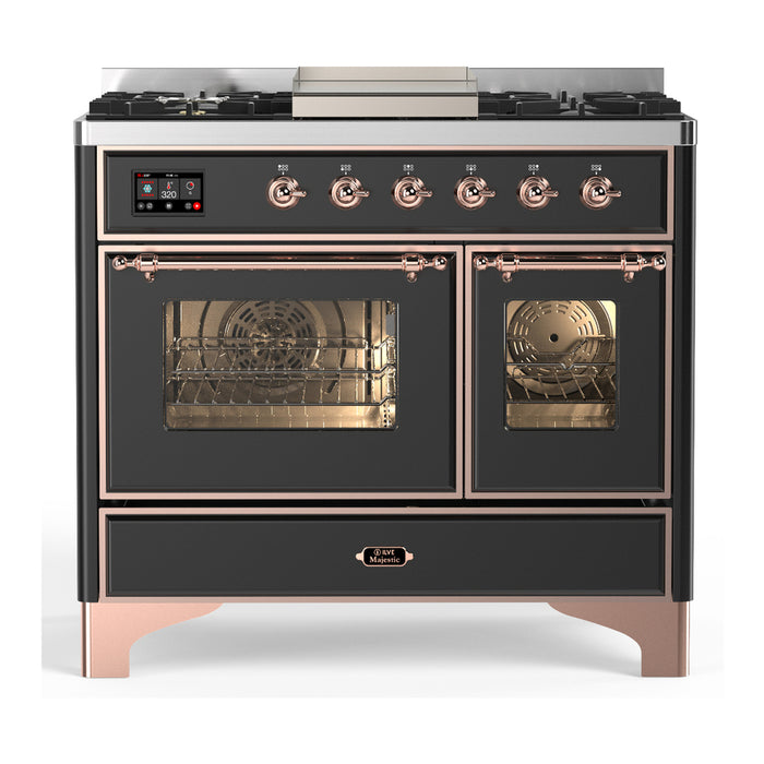 ILVE Majestic III 40" Dual Fuel Range 6 Burners + Griddle (UMD40FNR3)