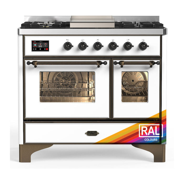 ILVE Majestic III 40" Dual Fuel Range 6 Burners + Griddle (UMD40FNR3)