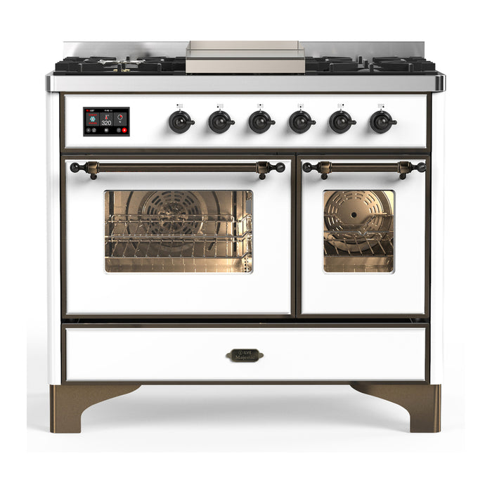 ILVE Majestic III 40" Dual Fuel Range 6 Burners + Griddle (UMD40FNR3)