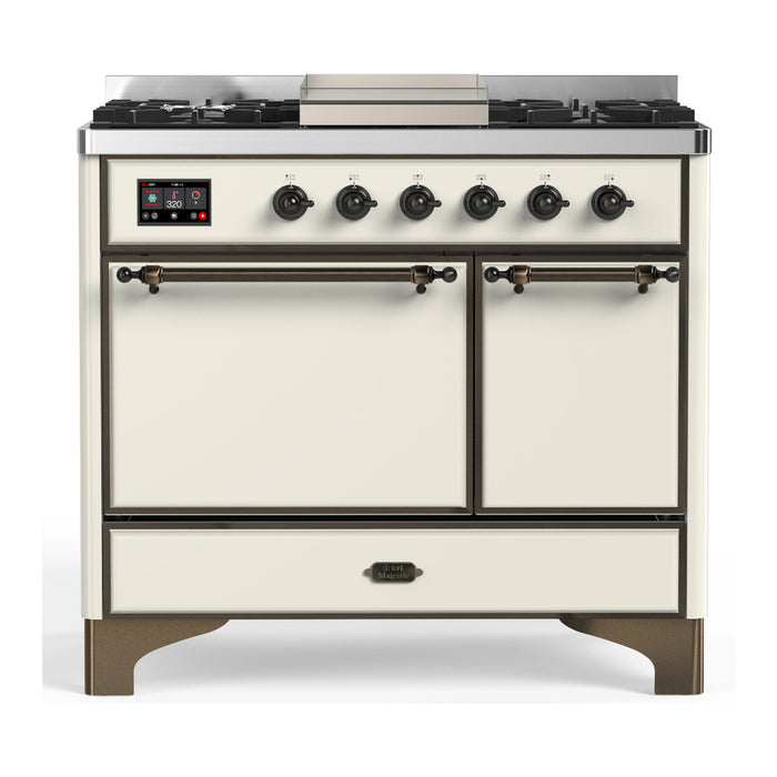 ILVE Majestic III 40" Dual Fuel Range 6 Burners Griddle (UMD40FQNR3)