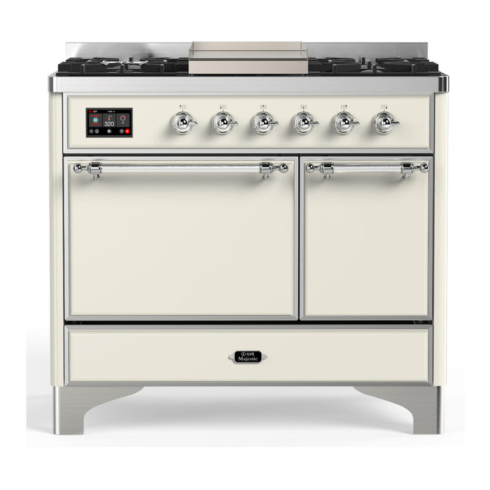 ILVE Majestic III 40" Dual Fuel Range 6 Burners Griddle (UMD40FQNR3)