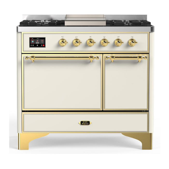 ILVE Majestic III 40" Dual Fuel Range 6 Burners Griddle (UMD40FQNR3)